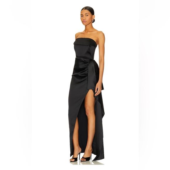 Nicholas Erelyn Strapless Gown in Black - Picture 4 of 13